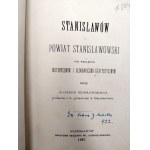 Szarłowski Alojzy - Stanisławów i Powiat Stanisławowski pod względem historycznym i geograficzno - statystycznym, Stanisławów 1887 [ Kresy, mapa powiatu ]