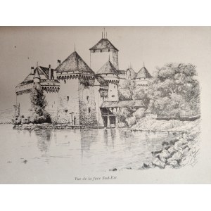 Chateau de Chillon - album dla zwiedzających Zamek Chillon, Lausanne ca. 1904 [ Szwajcaria ]