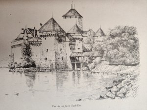 Chateau de Chillon - visitors album Chillon Castle, Lausanne ca. 1904 [ Switzerland ].