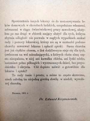 Krzyżanowski E. - Leki domowe zastosowane w chorobach ludzkich - Warsaw 1901 [ home medicine, herbs].
