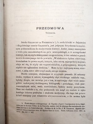 Gilles de la Tourette - Hysteria ( Histerya ), Warsaw 1893 [ first edition].