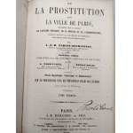 Parent - Duchatelet, - Prostytucja w mieście Paryżu - Tom I-II, Paryż 1857 [ oprawa sygnowana Krochmalski Introligator i Galanternik w Warszawie]