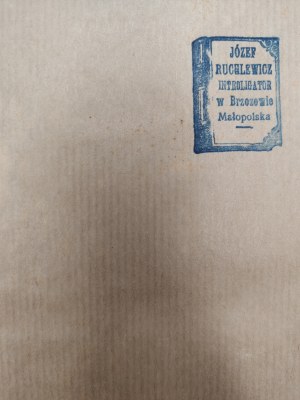 Darwin C.G.. - New views on matter - Warsaw 1935 [ stamp of Józef Ruchlewicz bookbinder in Brzozów, Malopolska ].