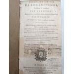 Callet M. - Tablice logarytmiczne, Paryż 1783 [ matematyka, nawigacja, astronomia]