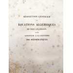 Józef Maria Hoene - Wroński - Reforme Absolue - rozwiązywanie równań algebraicznych wszystkich stopni. Reforma filozofii, Reforma lokomocji, Paryż 1847 [ matematyka, algebra]