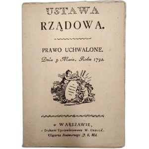 Ustawa Rządowa - Prawo uchwalone dnia 3 maja roku 1791 - reprint [ Konstytucja 3 maja ]