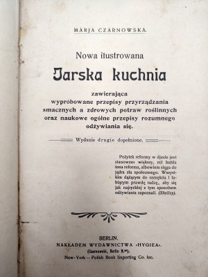 Czarnowska M. - New Illustrated Jar Kitchen - Berlin ca. 1920 [ vegetarian cuisine, vegetarianism].