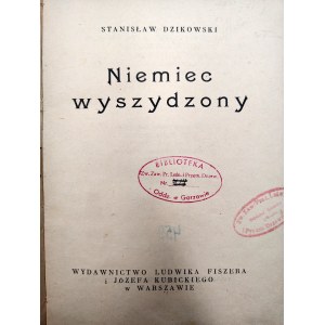 Dzikowski S. - Niemiec mocked, Warsaw 1946
