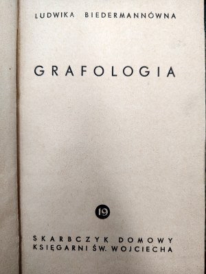 Bidermann L. - Graphology - Poznań 1938