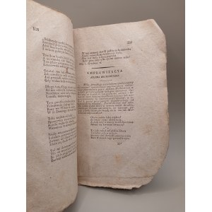 [Adam Mickiewicz - PIERWODRUK. Improwizacya. Aleksander Mickiewicz- Prawo rzymskie a prawodawstwo polskie i litewskie] Dziennik Warszawski. tom I nr 4. Warszawa 1825.