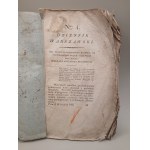 [Adam Mickiewicz - PIERWODRUK. Improwizacya. Aleksander Mickiewicz- Prawo rzymskie a prawodawstwo polskie i litewskie] Dziennik Warszawski. tom I nr 4. Warszawa 1825.