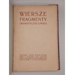 STANISŁAW WYSPIAŃSKI. BOLESŁAW ŚMIAŁY. KLĄTWA. WIERSZE FRAGMENTY DRAMATYCZNE/UWAGI [I WYDANIE]. WSPÓŁOPRAWNE. ZACHOWANE WYDAWNICZE OKŁADKI BROSZUROWE.