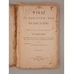 ALEKSANDER NOWOLECKI. WYKAZ ULIC, PLACÓW, KOŚCIOŁÓW i DOMÓW MIASTA KRAKOWA I PODGÓRZA wraz z nazwiskami właścicieli [...] KRAKÓW 1878 [RZADKIE]