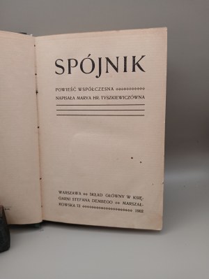 COUNTESS MARYA TYSZKIEWICZÓWNA. CONJUNCT, A CONTEMPORARY NOVEL. WARSAW, 1902 [ PALANGA, WILNO ].
