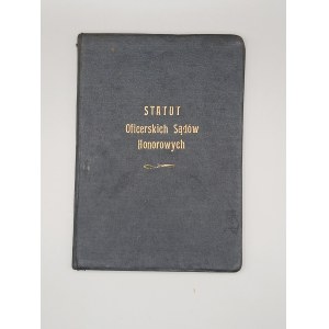STATUT OFICERSKICH SĄDÓW HONOROWYCH. LWÓW 1927