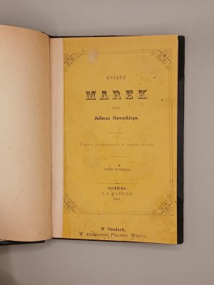 JULIUS SLOVAK. PRINCE MAREK. NAUMBURG 1861. [SONG OF THE CONFEDERATES OF BAR].