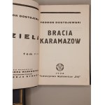 FIODOR DOSTOJEWSKI. BRACIA KARAMAZOW. TOM 1-3 (KOMPLET) WARSZAWA 1928 [OPRAWA]