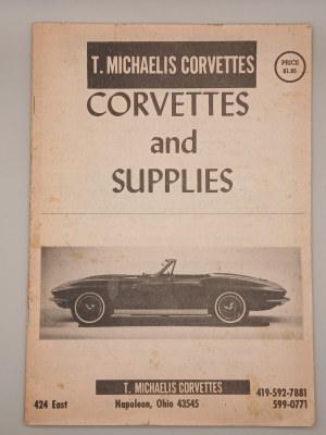 CORVETTE CATALOG [ca.1972] Napoleon, Ohio