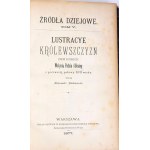 JABŁONOWSKI- LUSTRACYE KRÓLEWSZCZYZN ZIEM RUSKICH, WOŁYNIA, PODOLA I UKRAINY Z PIERWSZEJ POŁOWY XVII WIEKU.
