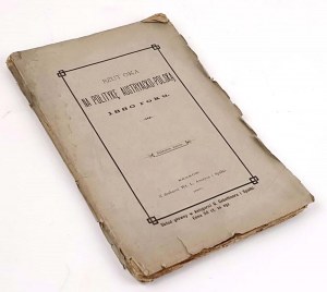 MOSZYŃSKI- RZUT OKA NA POLITYKĘ AUSTRYACKO-POLSKY Kraków 1880