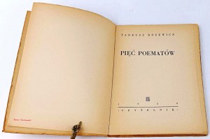 RÓŻEWICZ-FIVE POEMS, 1st ed.