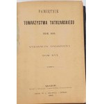 PAMIĘTNIK TOWARZYSTWA TATRZAŃSKIEGO vol. XVI-XX, 1895-9
