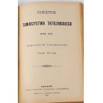 PAMIĘTNIK TOWARZYSTWA TATRZAŃSKIEGO vol. XVI-XX, 1895-9