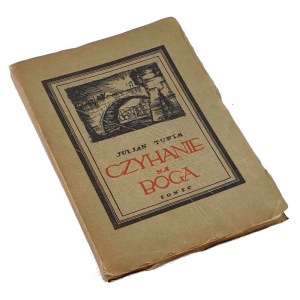 TUWIM- CZYHANIE NA BOGA 1922 okładka Gronowski. Marka ochronna z numerem i pieczątką monogramową J. Tuwima