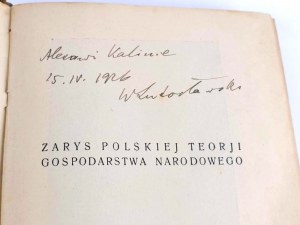 LUTOSŁAWSKI- THE SECRET OF POWSHIP Outline of the Polish Theory of National Farming 1926 Dedication by the Author