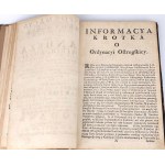 AKTA PUBLICZNE DO INTERESSU ORDYNACYI OSTROGSKIEY NALEZACE 1754