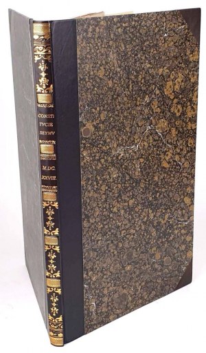 CONSTITUTION OF THE WALKING CORONNAL SEYM, in Warsaw Year MDCXXVIII On July 18.