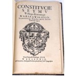 CONSTITUTION OF THE WALKING CORONNAL SEYM, in Warsaw Year MDCXXVIII On July 18.