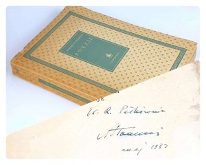 SLONIMSKI- POETIES 1951 dedication by the Author