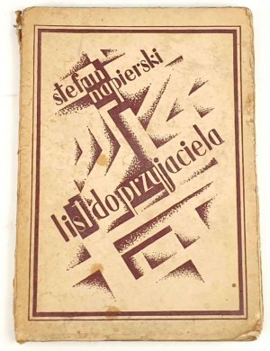 NAPIERSKI- LETTER TO THE FRIEND 1928 cover design by St. Zalewski. Formism