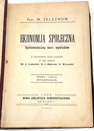 GELEZNOW-SOCIAL ECONOMICS. Lodz 1907