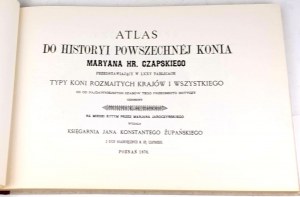 CZAPSKI - GENERAL HISTORY OF THE HORSE. ATLAS reprint