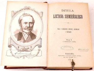 THE WORKS OF LUCYAN SIEMIEŃSKI 6t. 1881
