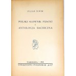TUWIM- POLSKI SŁOWNIK PIJACKI I ANTOLOGJA BACHICZNA 1935