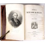 KRASICKI- DZIEŁA 10 tomów wyd. Paryż-Genewa 1830r., luksusowa oprawa skórzana