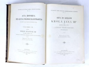 CLUCZYCKI- ACTS TO THE TALES OF KING JAN III-. published 1883