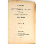 [A CONTRIBUTION TO THE ZAKOPANE DIALECT] DISSERTATIONS AND REPORTS OF THE MEETINGS OF THE PHILOLOGICAL DEPARTMENT. Vol. X published 1884