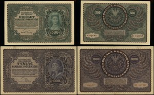 Poland, set: 500 and 1,000 Polish marks, 23.08.1919