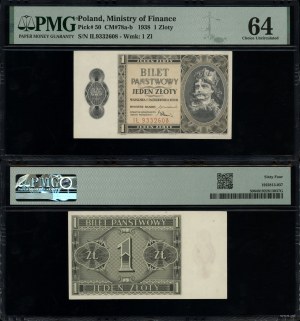 Poland, 1 zloty, 1.10.1938