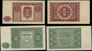 Poland, set: 1 (st. II+) and 2 gold (st. I-), 15.05.1946