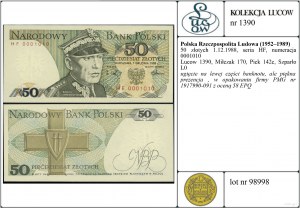Polsko, 50 zlotých, 1.12.1988