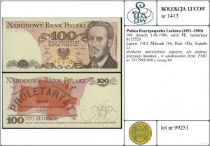 Polsko, 100 zlotých, 1.06.1986