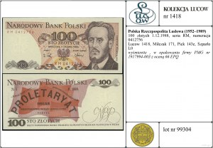 Polsko, 100 zlotých, 1.12.1988