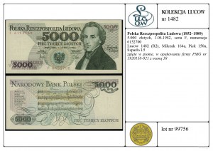 Poland, 5,000 zloty, 1.06.1982