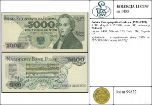 Poland, 5,000 zloty, 1.12.1988