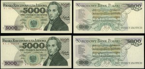 Polsko, sada: 2 x 5 000 zlotých, 1.06.1986